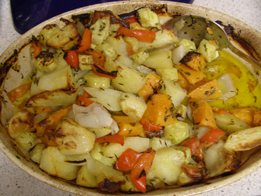 ירקות מבושלים בתנור